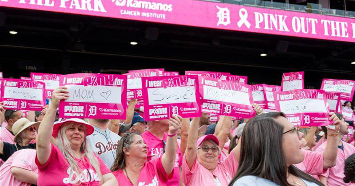 Karmanos, McLaren’s 12th Pink Out the Park with Detroit Tigers Inspires